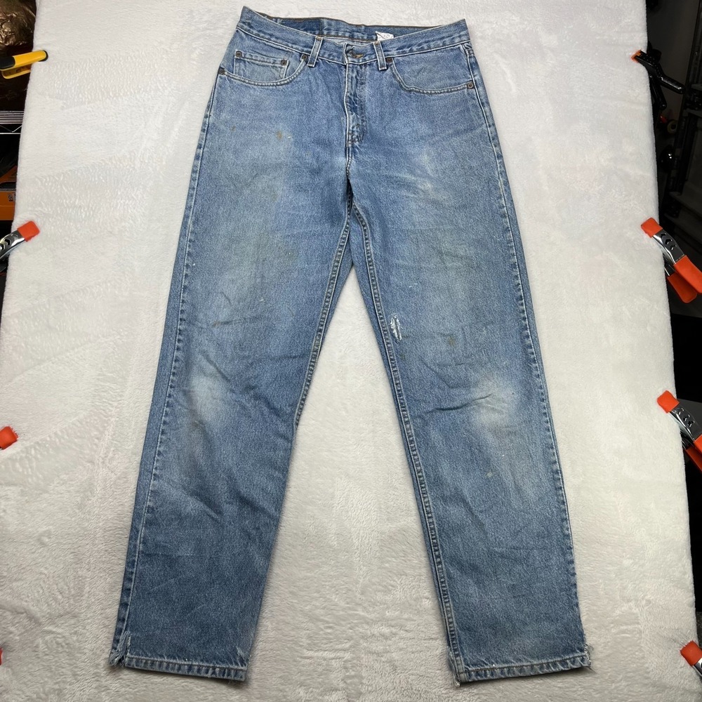 Vintage Levi's Relaxed Straight Leg Jeans Men's Blue Denim Zip Fly Y2K - 32X32